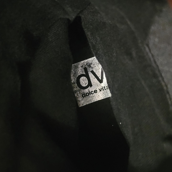 DOLCE VITA Linza black suede leather pull-on buckles ankle boots Women's 7.5 - Picture 10 of 14